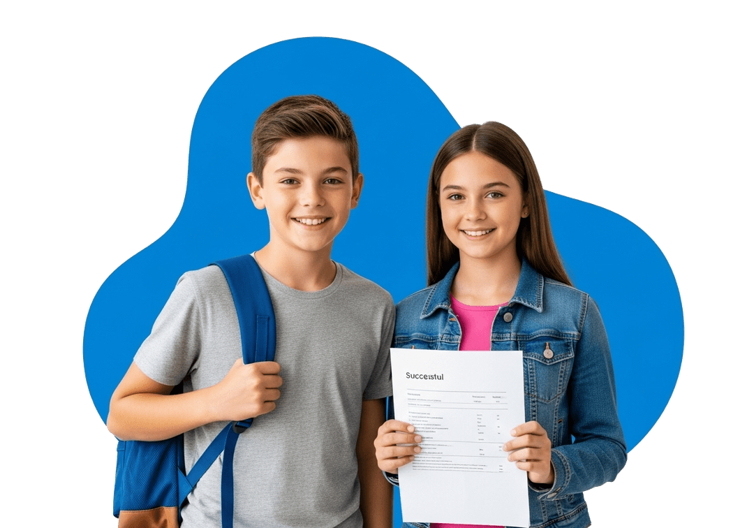 Young student with glasses and a blue hoodie